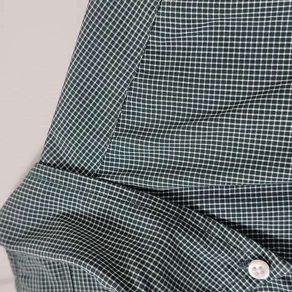 Brooks Brothers Size L (16-4) Green & White Check Long Sleeve Button Down Shirt - Picture 4 of 11